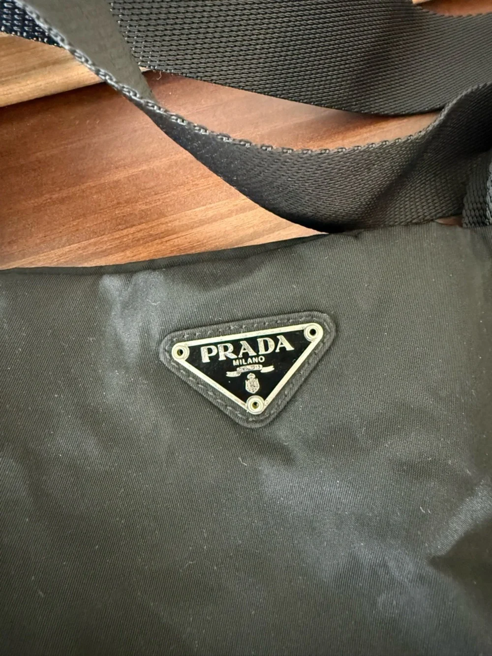 Prada Black Nylon Shopper Tote Bag